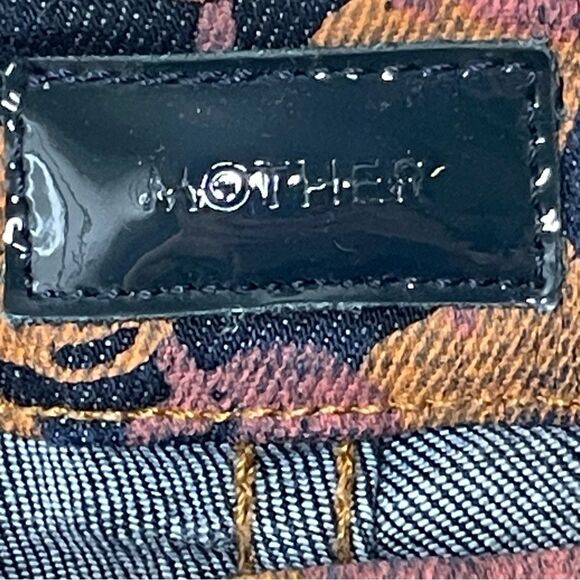 MOTHER The Looker Cherry Print Jeans Denim Sz 28 - Picture 9 of 11